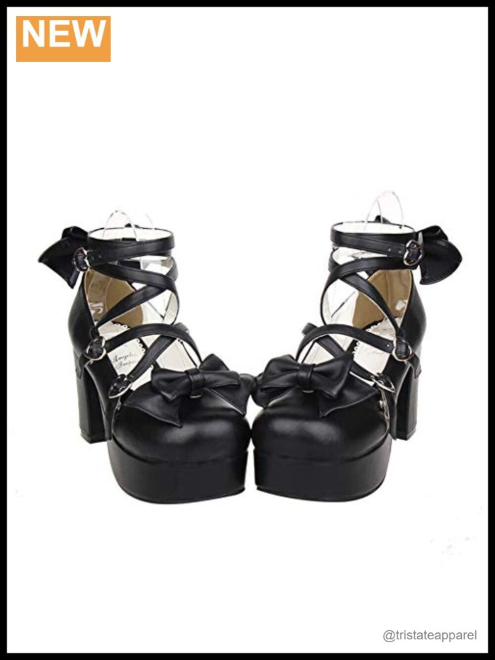 Lolita Mary Jane Platform Heels Faux Leather Ankle Strap Cosplay Pumps